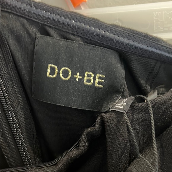 Black Asymmetrical Strapless Sheath Dress - Picture 2 of 6